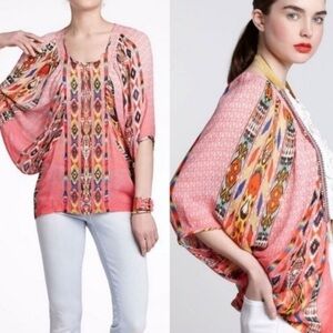 Tanvi Kedia Anthropologie S Shivali Top Embroidered Beaded Dolman Sleeve Boho